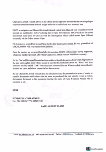 EOCO Statement Release