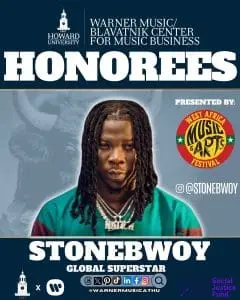 Stonebwoy Set To Be Honored At The 2025 Howard university Homecoming Takeover
